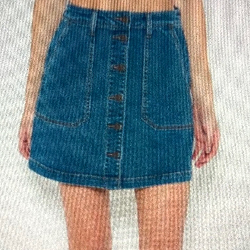 NWT Demin Button Up Skirt